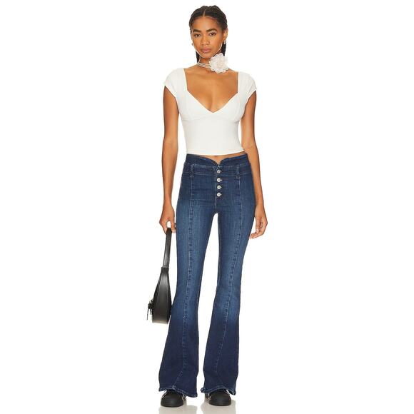 Free People Intimately Duo Corset Cami Short Sleeves Top - S - Picture 4 of 4